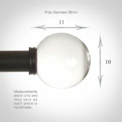 38mm Glass Finial In Matt Black 8 38mm Glass Finial In Matt Black -Jim Lawrence Sales 453mb 3