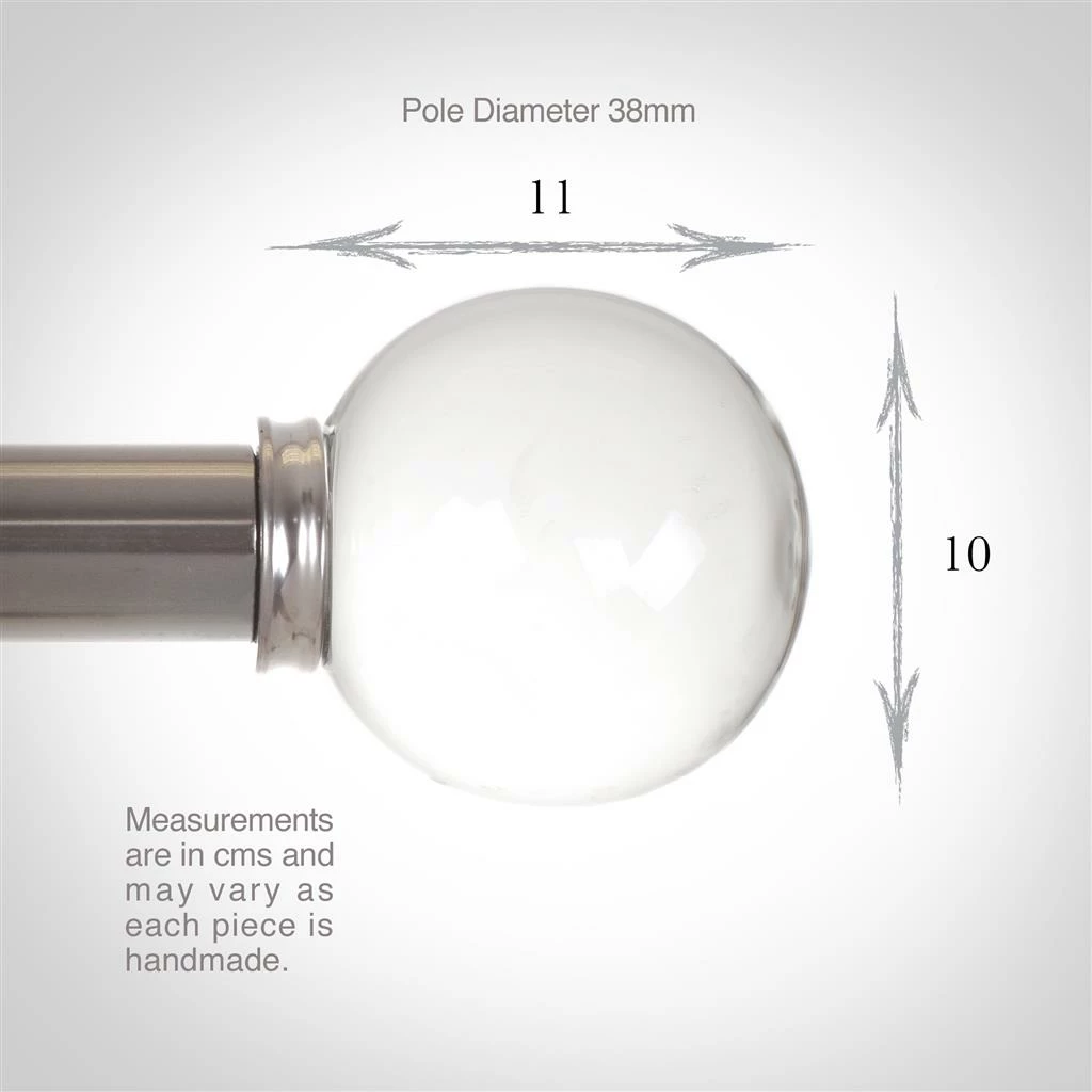 38mm Glass Finial In Mercury 6 38mm Glass Finial In Mercury - Image 4