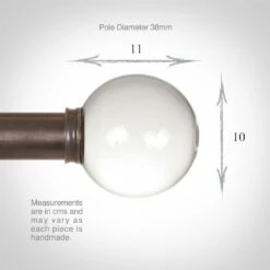 38mm Glass Finial In Polished 9 38mm Glass Finial In Polished -Jim Lawrence Sales 453po 3