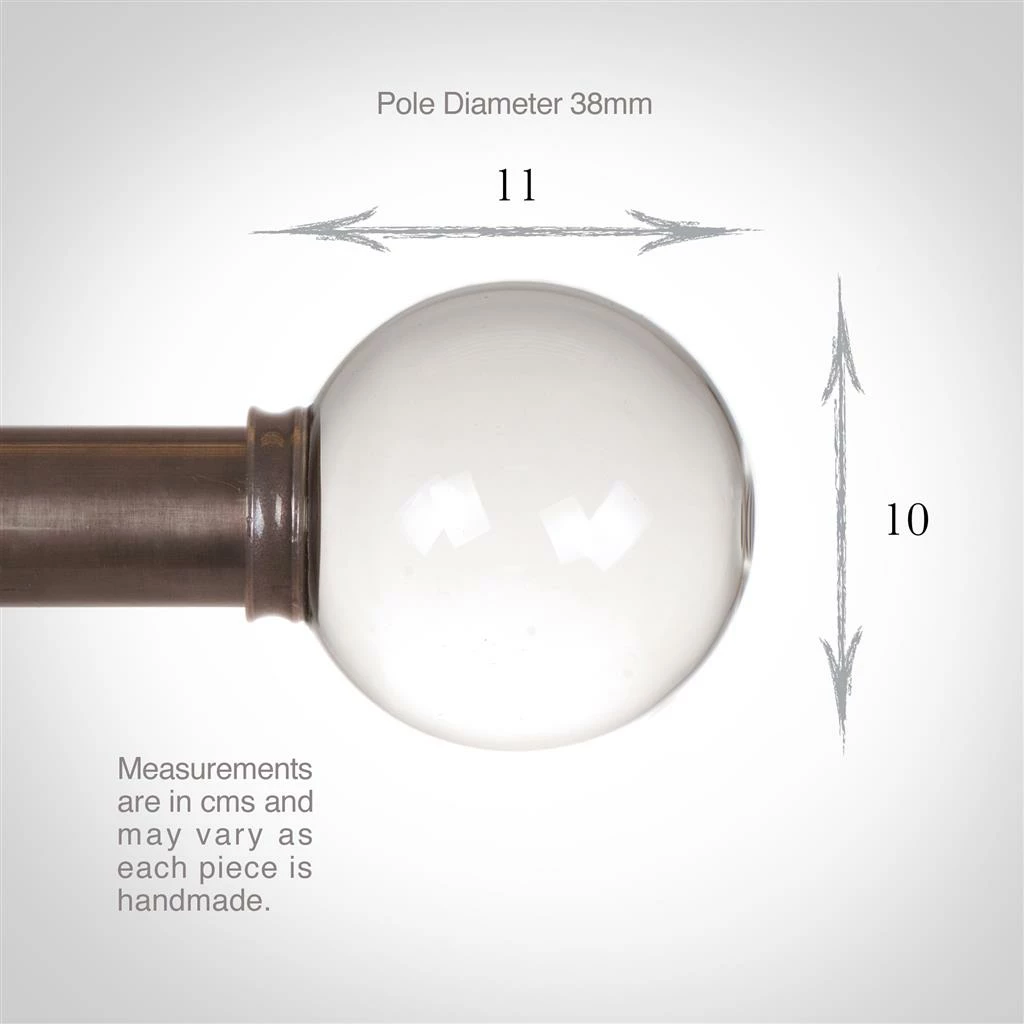 38mm Glass Finial In Polished 6 38mm Glass Finial In Polished - Image 4