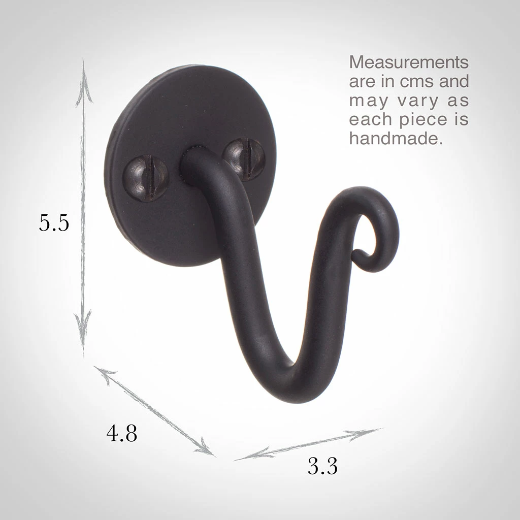 Hatton Holdback Hook In Matt Black 5 Hatton Holdback Hook In Matt Black - Image 3