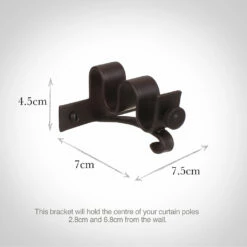 12/12mm Double Pole Centre Bracket In Beeswax 8 12/12mm Double Pole Centre Bracket In Beeswax -Jim Lawrence Sales 6001bw 13