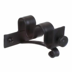 12/12mm Double Pole Centre Bracket In Matt Black