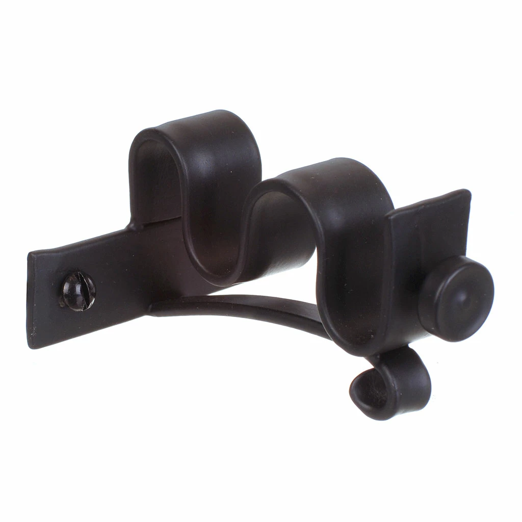 12/12mm Double Pole Centre Bracket In Matt Black 3 12/12mm Double Pole Centre Bracket In Matt Black