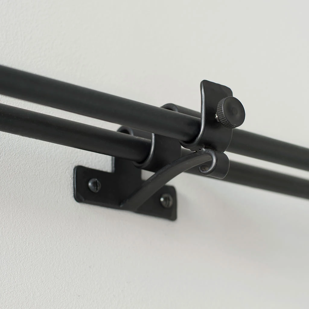 12/12mm Double Pole Centre Bracket In Matt Black 7 12/12mm Double Pole Centre Bracket In Matt Black - Image 5