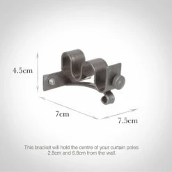 12/12mm Double Pole Centre Bracket In Polished -Jim Lawrence Sales 6001po 13