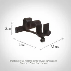 20/12mm Double Pole Centre Bracket In Beeswax 8 20/12mm Double Pole Centre Bracket In Beeswax -Jim Lawrence Sales 6002bw 13