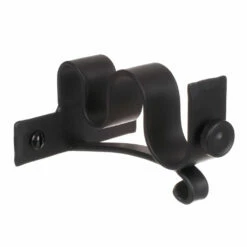 20/12mm Double Pole Centre Bracket In Matt Black