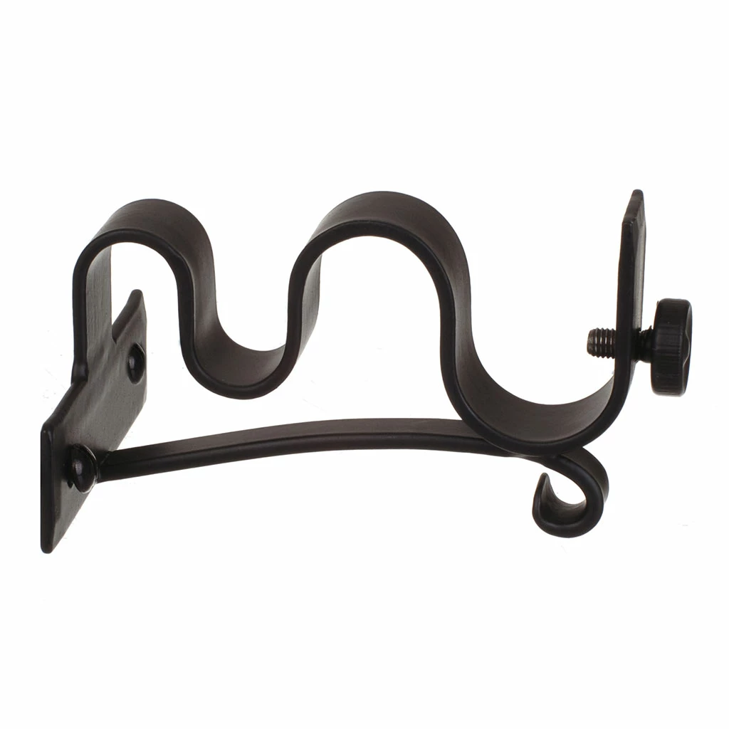 20/12mm Double Pole Centre Bracket In Matt Black 6 20/12mm Double Pole Centre Bracket In Matt Black - Image 4