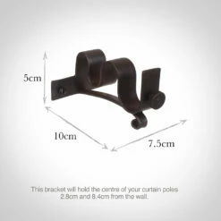 25/12mm Double Pole Centre Bracket In Beeswax 12 25/12mm Double Pole Centre Bracket In Beeswax -Jim Lawrence Sales 6003bw 13