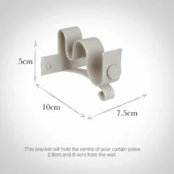 25/12mm Double Pole Centre Bracket In Clay -Jim Lawrence Sales 6003cl 13