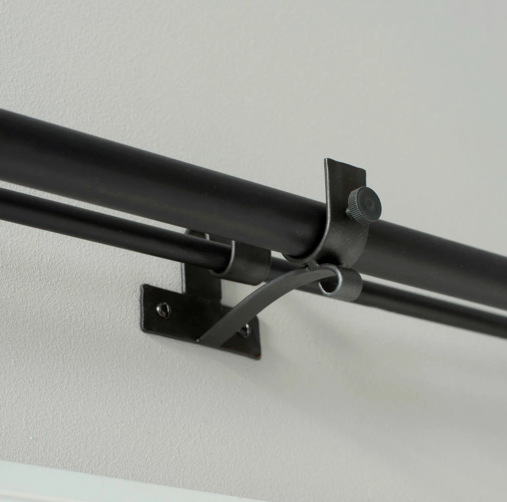 25/12mm Double Pole Centre Bracket In Matt Black 7 25/12mm Double Pole Centre Bracket In Matt Black - Image 5