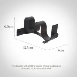 38/20mm Double Pole Centre Bracket In Matt Black 9 38/20mm Double Pole Centre Bracket In Matt Black -Jim Lawrence Sales 6004mb 13