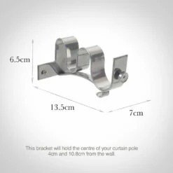 38/20mm Double Pole Centre Bracket In Mercury 7 38/20mm Double Pole Centre Bracket In Mercury -Jim Lawrence Sales 6004me 13