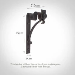 12/12mm Double Pole Standard Bracket In Beeswax 8 12/12mm Double Pole Standard Bracket In Beeswax -Jim Lawrence Sales 6005bw 13