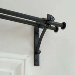 12/12mm Double Pole Standard Bracket In Matt Black -Jim Lawrence Sales 6005mb 12 1