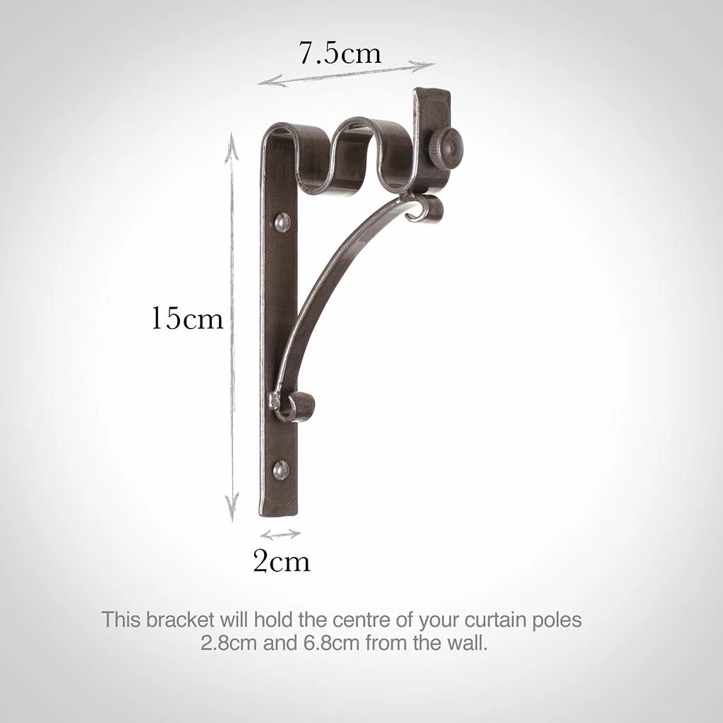 12/12mm Double Pole Standard Bracket In Polished 5 12/12mm Double Pole Standard Bracket In Polished - Image 3