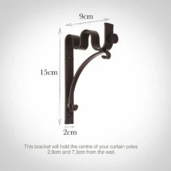 20/12mm Double Pole Standard Bracket In Beeswax 8 20/12mm Double Pole Standard Bracket In Beeswax -Jim Lawrence Sales 6006bw 13