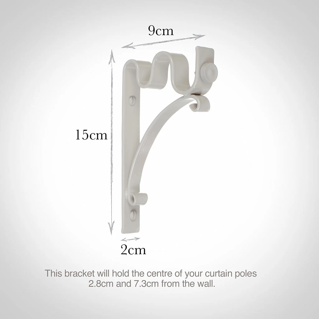 20/12mm Double Pole Standard Bracket In Clay 5 20/12mm Double Pole Standard Bracket In Clay - Image 3