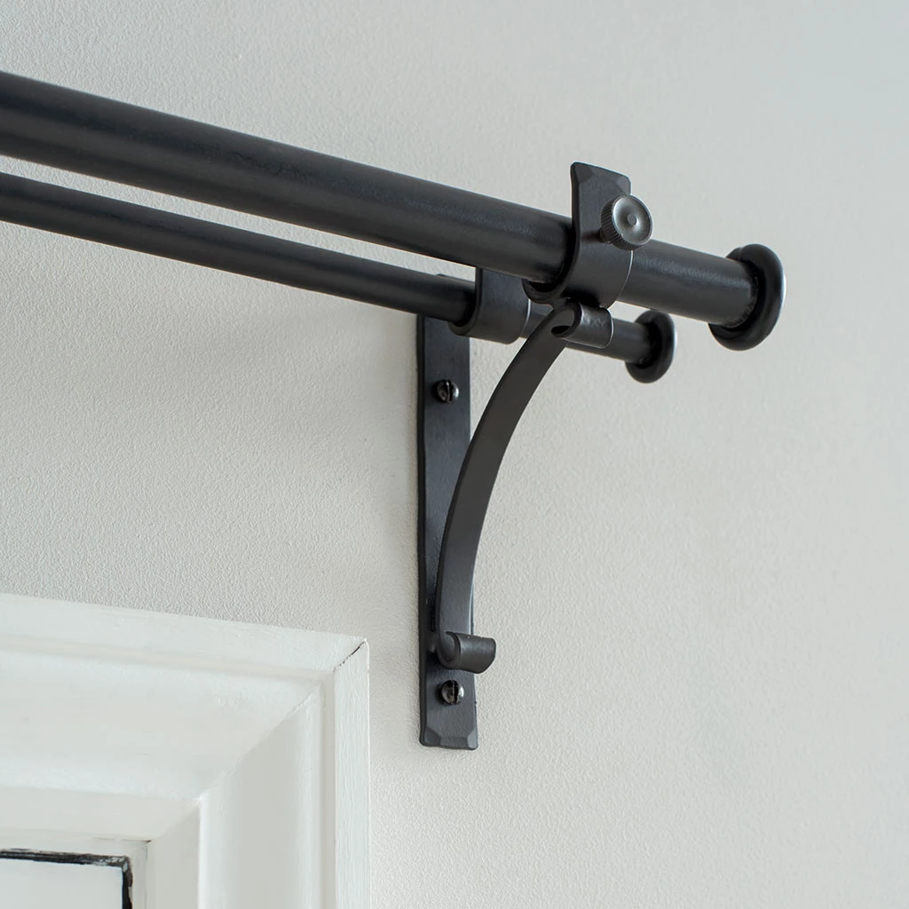 20/12mm Double Pole Standard Bracket In Matt Black 4 20/12mm Double Pole Standard Bracket In Matt Black - Image 2
