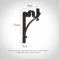 20/12mm Double Pole Standard Bracket In Matt Black 9 20/12mm Double Pole Standard Bracket In Matt Black -Jim Lawrence Sales 6006mb 13