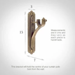 19mm Brett Standard Bracket In Antiqued Brass -Jim Lawrence Sales 6009ab 13