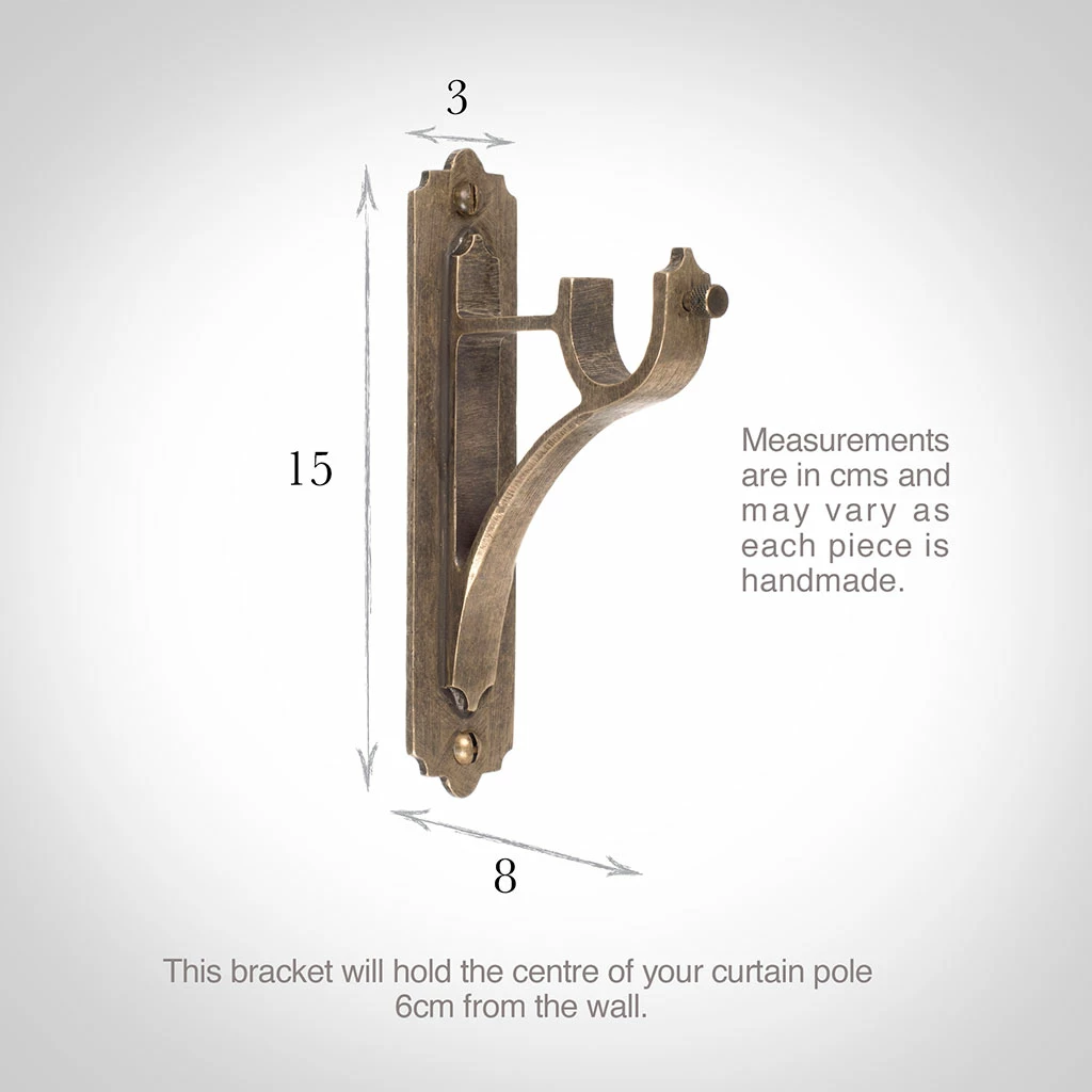 25mm Brett Standard Bracket In Antiqued Brass 5 25mm Brett Standard Bracket In Antiqued Brass - Image 3