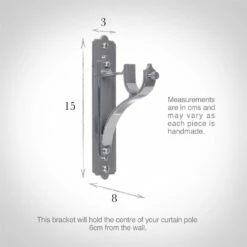 25mm Brett Standard Bracket In Mercury -Jim Lawrence Sales 6010me 13
