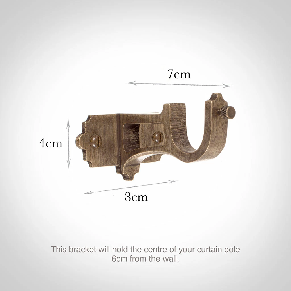 25mm Brett Centre Bracket In Antiqued Brass 5 25mm Brett Centre Bracket In Antiqued Brass - Image 3