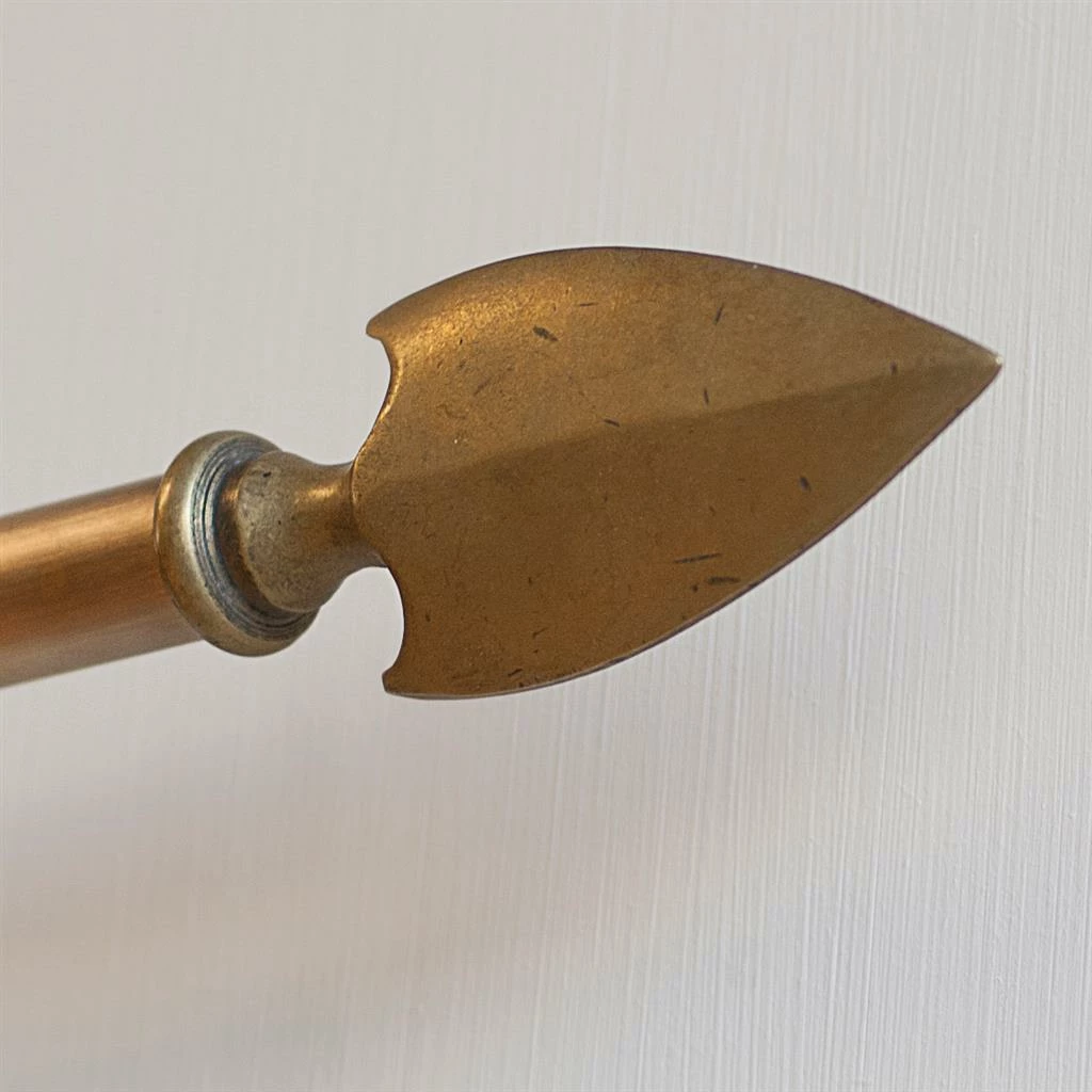 19mm Hasta Spear Finial In Antiqued Brass 6 19mm Hasta Spear Finial In Antiqued Brass - Image 4