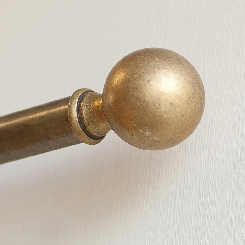 25mm Brass Ball Finial In Antiqued Brass 4 25mm Brass Ball Finial In Antiqued Brass - Image 2