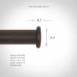 25mm Button Finial In Beeswax 8 25mm Button Finial In Beeswax -Jim Lawrence Sales 601bw 3