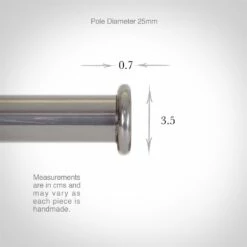 25mm Button Finial In Mercury 9 25mm Button Finial In Mercury -Jim Lawrence Sales 601me 3