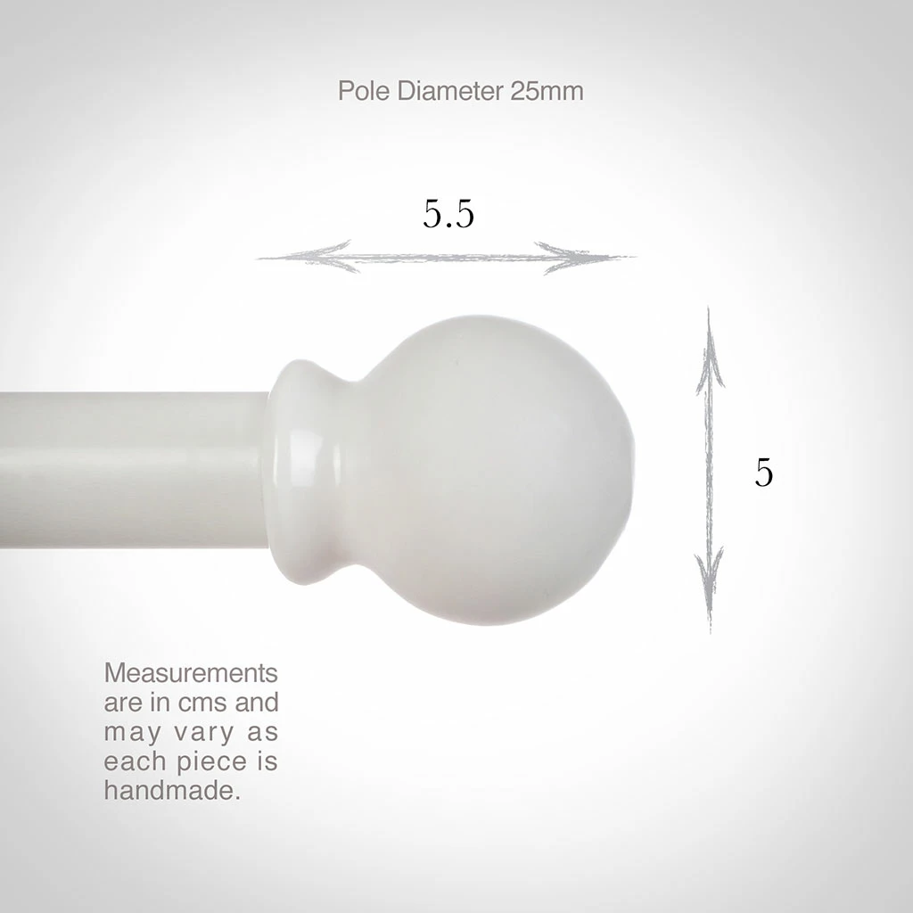 25mm Cannonball Finial In Clay 5 25mm Cannonball Finial In Clay - Image 3