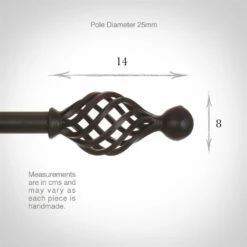 25mm Cage & Ball Finial In Beeswax 8 25mm Cage & Ball Finial In Beeswax -Jim Lawrence Sales 603bw 3