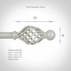 25mm Cage & Ball Finial In Clay 8 25mm Cage & Ball Finial In Clay -Jim Lawrence Sales 603cl 13