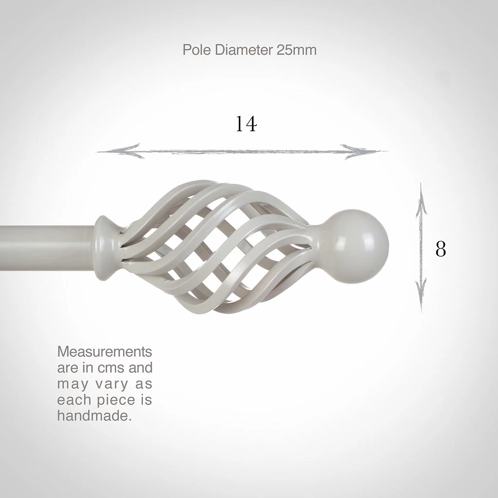 25mm Cage & Ball Finial In Clay 5 25mm Cage & Ball Finial In Clay - Image 3