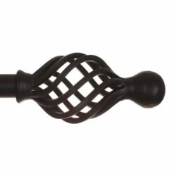 25mm Cage & Ball Finial In Matt Black