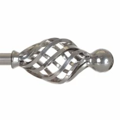 25mm Cage & Ball Finial In Mercury