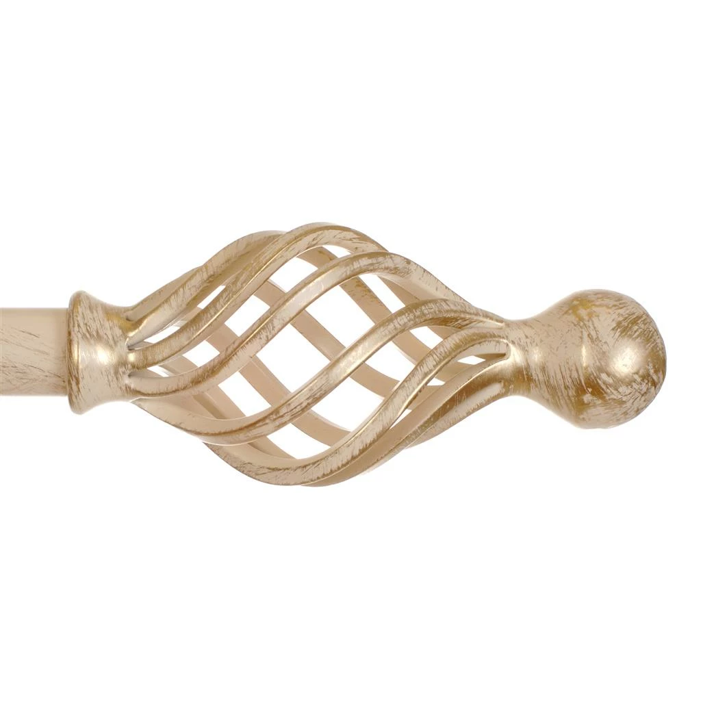 25mm Cage & Ball Finial In Old Ivory 3 25mm Cage & Ball Finial In Old Ivory
