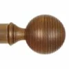 25mm Brass Reeded Ball Finial In Antiqued Brass 2 25mm Brass Reeded Ball Finial In Antiqued Brass -Jim Lawrence Sales 6056ab 1