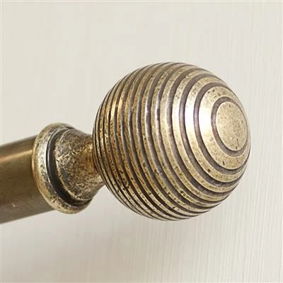 25mm Brass Reeded Ball Finial In Antiqued Brass 7 25mm Brass Reeded Ball Finial In Antiqued Brass - Image 5