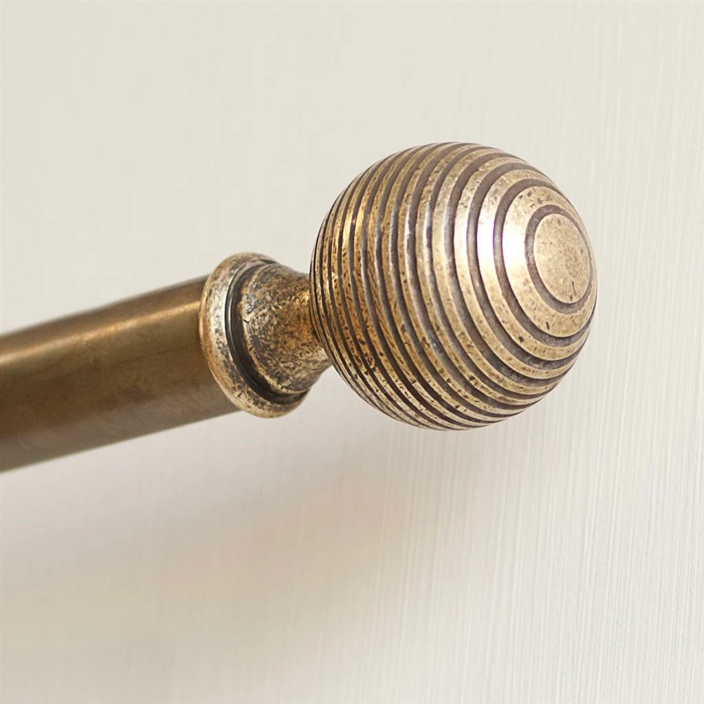 25mm Brass Reeded Ball Finial In Antiqued Brass 6 25mm Brass Reeded Ball Finial In Antiqued Brass - Image 4