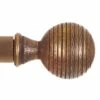 19mm Brass Reeded Ball Finial In Antiqued Brass -Jim Lawrence Sales 6057ab 1