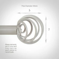 20mm Spiral Finial In Clay 8 20mm Spiral Finial In Clay -Jim Lawrence Sales 6058cl 13