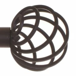 20mm Spiral Finial In Matt Black
