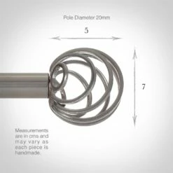 20mm Spiral Finial In Mercury 9 20mm Spiral Finial In Mercury -Jim Lawrence Sales 6058me 3