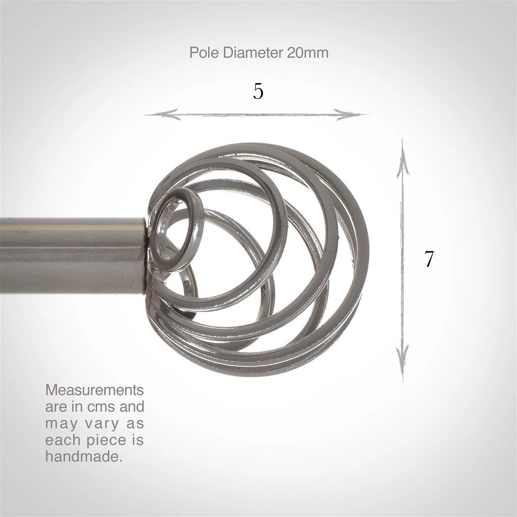 20mm Spiral Finial In Mercury 6 20mm Spiral Finial In Mercury - Image 4