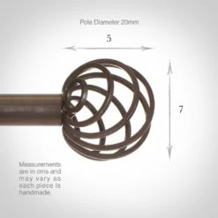 20mm Spiral Finial In Polished 10 20mm Spiral Finial In Polished -Jim Lawrence Sales 6058po 3