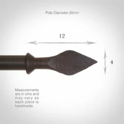 25mm Spear Finial In Beeswax -Jim Lawrence Sales 605bw 3